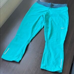Nike Turquoise Workout Capris XS